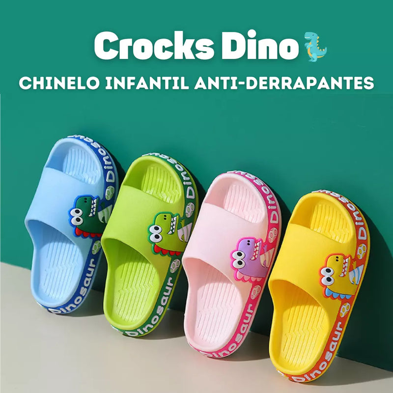 Chinelo Infantil Anti-Derrapante Crocks Dino